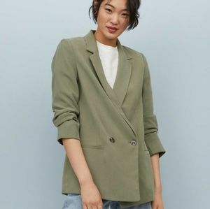 khaki green h&m blazer
